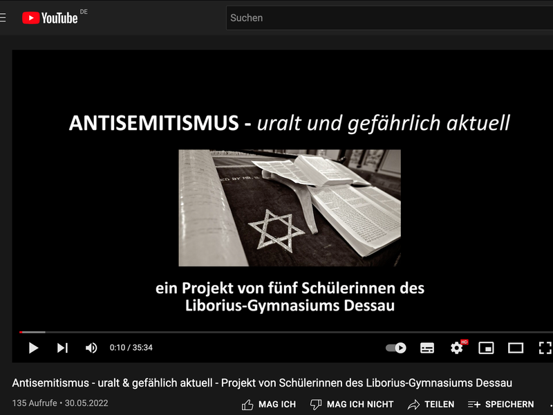 Titelbild für Beitrag: Dokumentationsvideo über Antisemitismus